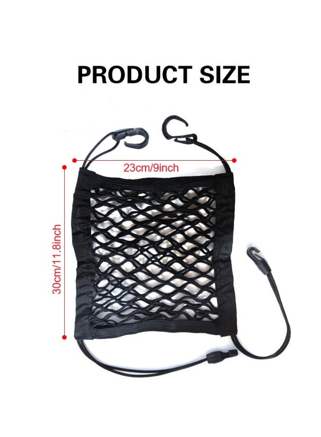 Pet Barrier Dog Car Net Barrier with Auto Safety Mesh Organizer Baby Stretchable Storage Bag Universal for Cars, Easy Install,Safer to Drive with Children and Pets - Image 2
