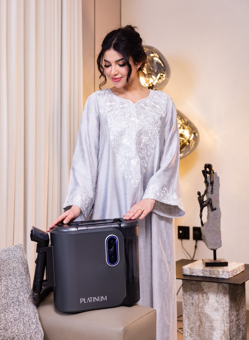 بلاتينيوم SCX-500 Elite منظف متعدد الأستخدام  مع شاشة LED، و 4 أوضاع مبرمجة ، طول الخرطوم 1.6 متر، بخار قوي خلال 30 ثانية، 200 واط  - رمادي - Image 1