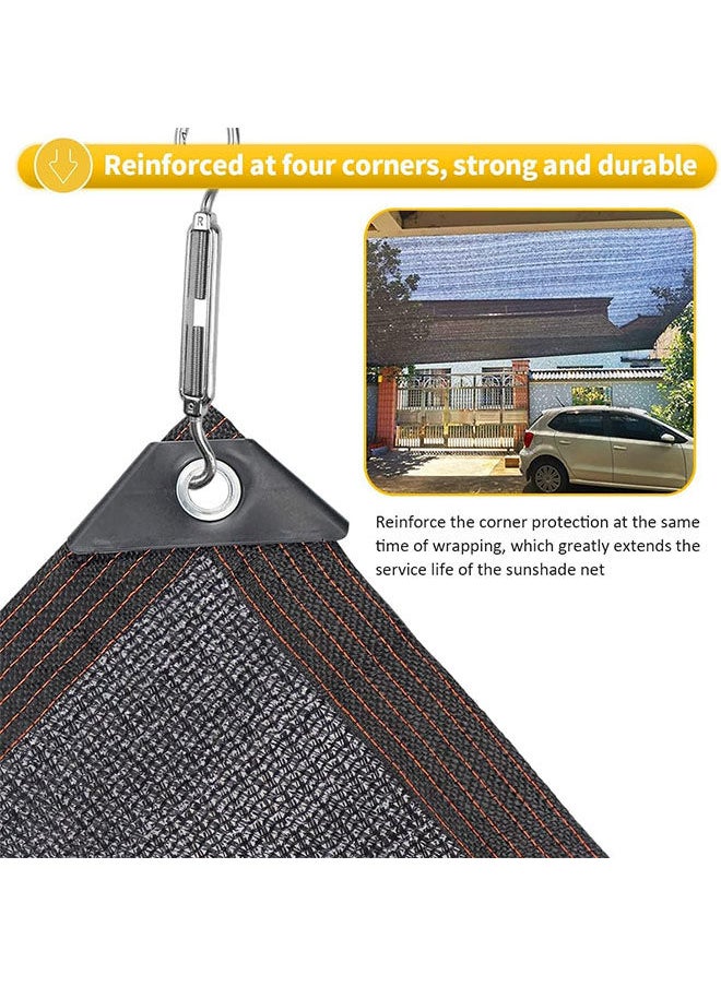 Generic - Black Sun Mesh Sunblock Shade Cloth Taped Edge With Grommets Uv Resistant Shade Sunblock Net Black Shade Cloth For Greenhouse Parking Garden Yard Or Kennel 4m*6m - Image 1
