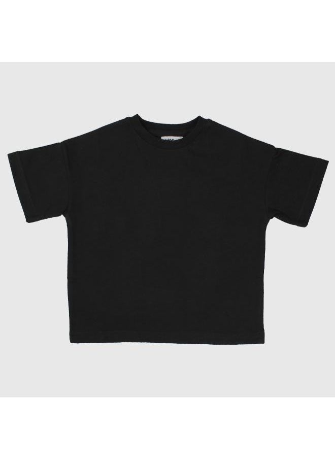 Our kids - Plain Black Short-Sleeved T-Shirt - Image 1