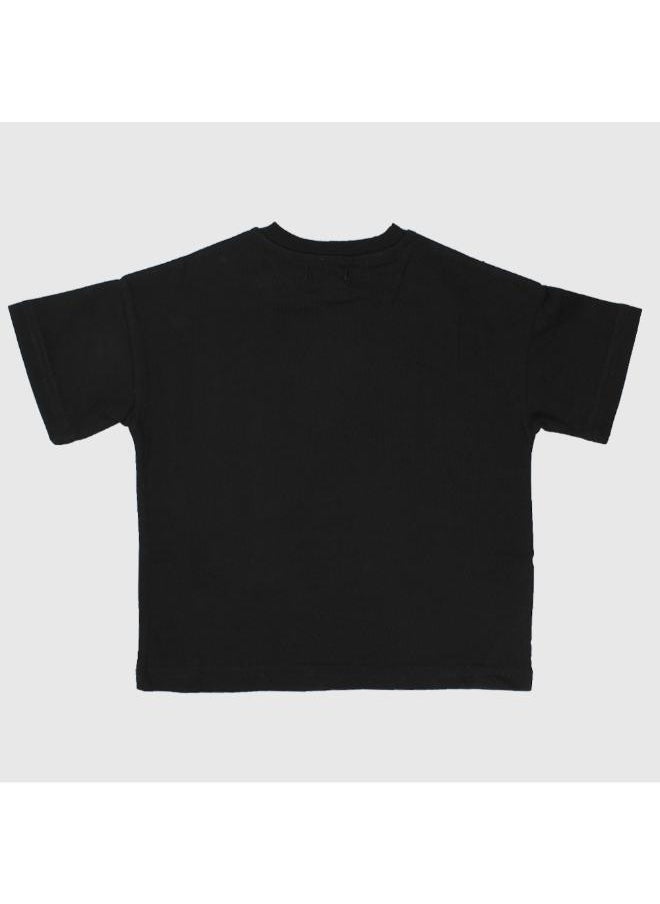 Our kids - Plain Black Short-Sleeved T-Shirt - Image 1