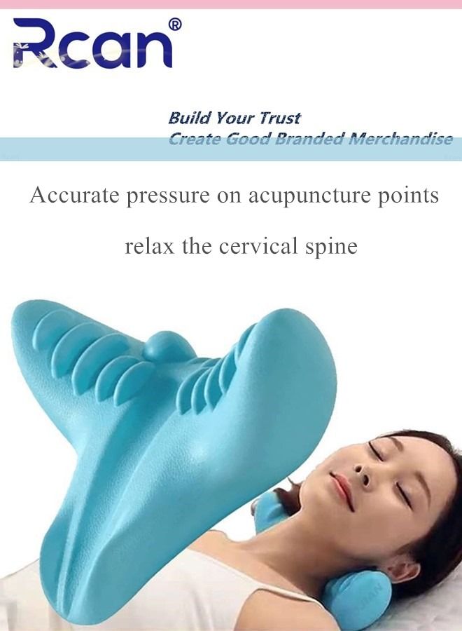Rcan Neck Shoulder Massage Relaxation Pillow Cervical Traction Device Portable Shiatsu Cervical Support Pillow Relieves Shoulder Neck Fatigue Stretches Neck to Improve Muscle Stiffness Waterproof  - Image 5