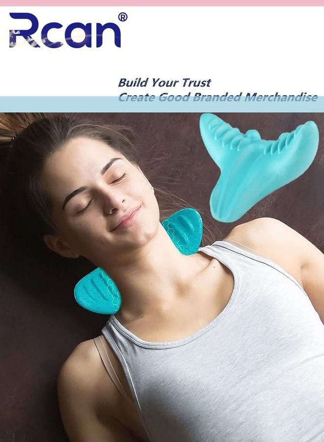 Rcan Neck Shoulder Massage Relaxation Pillow Cervical Traction Device Portable Shiatsu Cervical Support Pillow Relieves Shoulder Neck Fatigue Stretches Neck to Improve Muscle Stiffness Waterproof  - Image 1