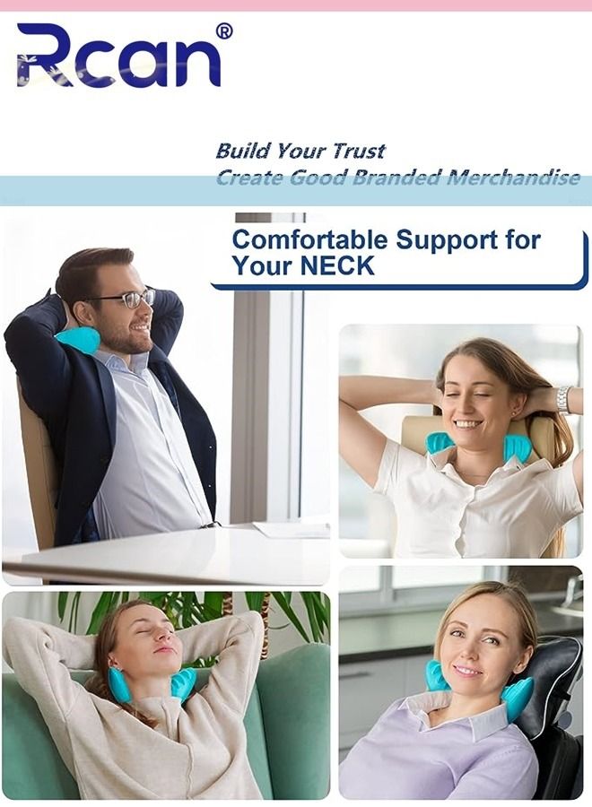 Rcan Neck Shoulder Massage Relaxation Pillow Cervical Traction Device Portable Shiatsu Cervical Support Pillow Relieves Shoulder Neck Fatigue Stretches Neck to Improve Muscle Stiffness Waterproof  - Image 4