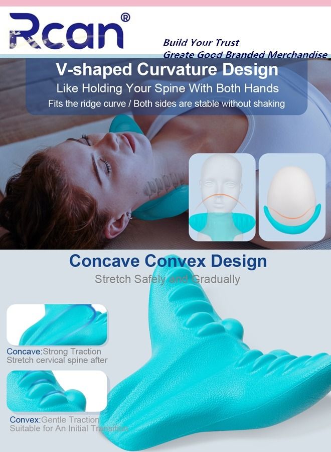 Rcan Neck Shoulder Massage Relaxation Pillow Cervical Traction Device Portable Shiatsu Cervical Support Pillow Relieves Shoulder Neck Fatigue Stretches Neck to Improve Muscle Stiffness Waterproof  - Image 3