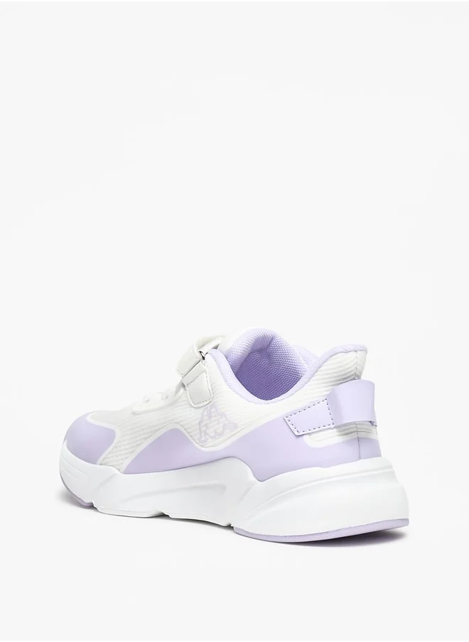 Kappa Girls' Panelled Sports Shoes with Hook and Loop Closure