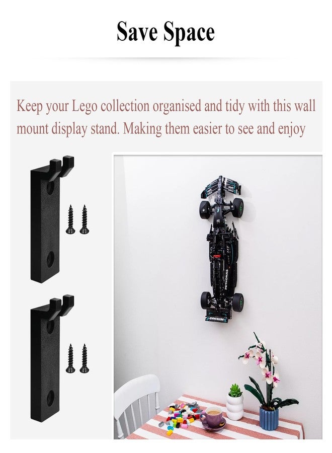 WFCYX 2 Pcs Formula 1 racing Wall Mount Hook, Fits LEGO 42171 Mercedes-AMG F1 W14 E Performance Racing Car Building Set, Adult Collectibles Lego Car Wall Mount, Great for Lego Lovers (Only Wall Mount Hook) - Image 4