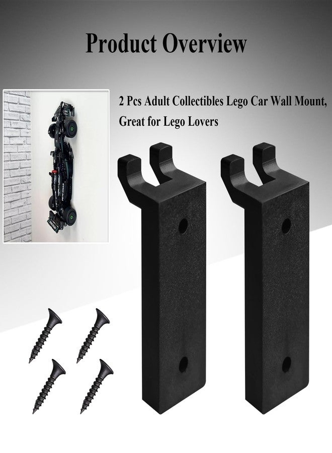 WFCYX 2 Pcs Formula 1 racing Wall Mount Hook, Fits LEGO 42171 Mercedes-AMG F1 W14 E Performance Racing Car Building Set, Adult Collectibles Lego Car Wall Mount, Great for Lego Lovers (Only Wall Mount Hook) - Image 2
