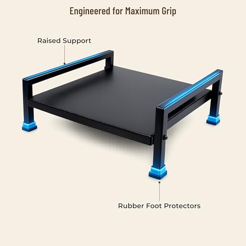 SONRET - Steel Induction Stand – Heavy Duty Strong 4-legs Table with Anti-Slip Feet Pads – Space Saving Design Induction Stand for Kitchen – Multi Purpose for Home, Office, Hostel - Black Colour - Image 5
