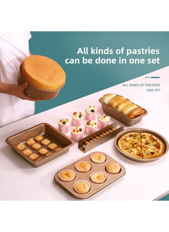 Cake Mold Baking Tools Suit Beginner Home Baking Pan Cookie Material Small Oven Baking Package-Specification:Family Beginner's Set Includes Egg Beater + Scale