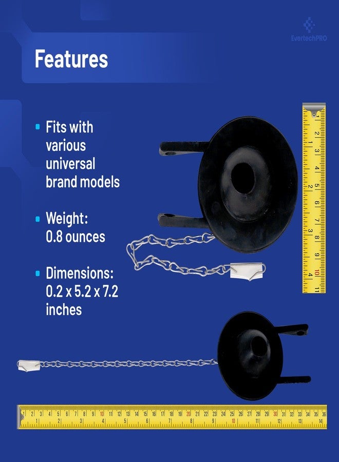 EvertechPRO Toilet Flapper Replacement Kit - 2 Inch Flapper Ball for Flush Valve, Universal Design Toilet Stopper Flapper With 9 Inch Steel Chain, Long-Lasting Durability - Image 4
