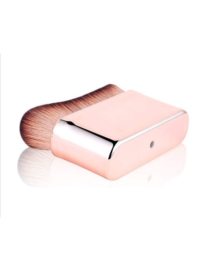 Generic 2 Pack Professional Body Makeup Brush for Blending Liquid Foundation - High Density Face Kabuki for Highlighter, Bronzer, Shimmer, Glow, Concealers, Cream, Powder (Rose Gold)  - Image 3