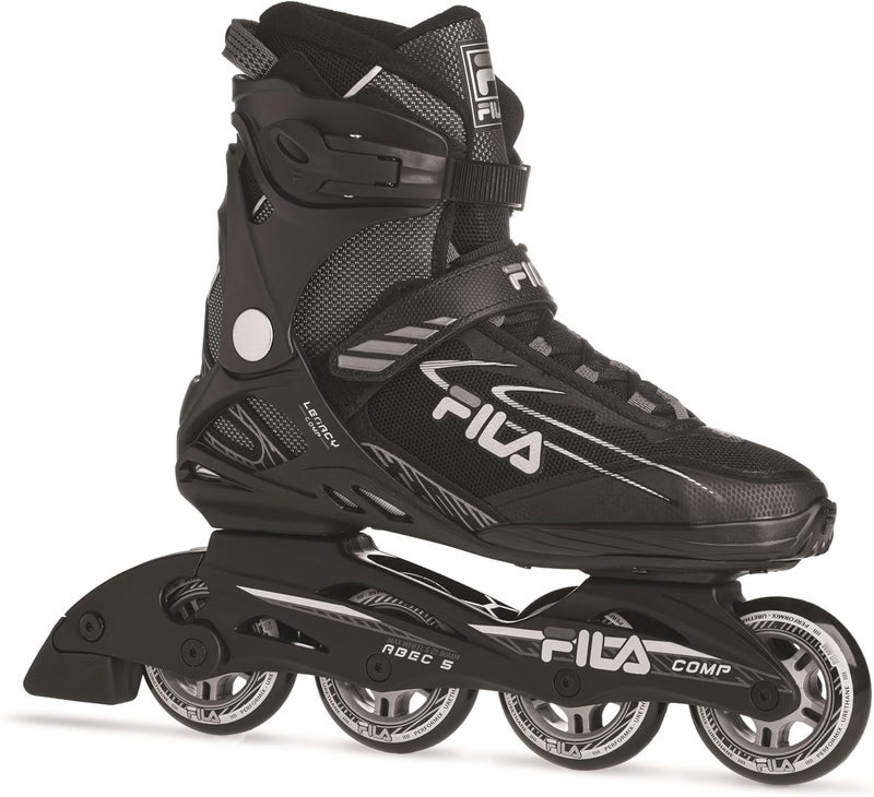 FILA Legacy Comp Inline Fitness Skates for Men and Women- Air Flow Technology, Lightweight Composite Frame, 80mm Wheels, ABEC-5 Bearings - Image 1