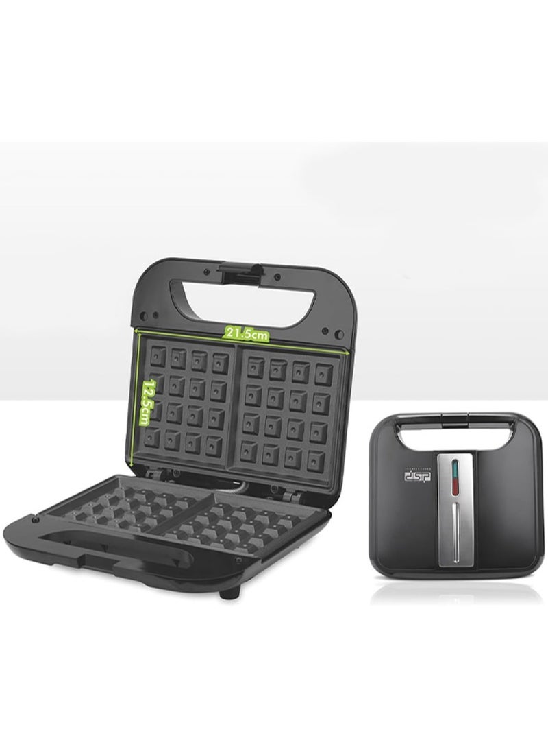 دي اس بي صانع الوافل  من دي اس بي بقدرة 750 واط-تصميم أنيق-خامات عالية الجودةع حافة من الفولاذ المقاوم للصدأ مع مؤشر ضوء أقدام مانعة للانزلاق مقبض سهل الفتح صاج مغطى بطبقة غير لاصقة لسهولة التنظيف_ضمان سنة - Image 1