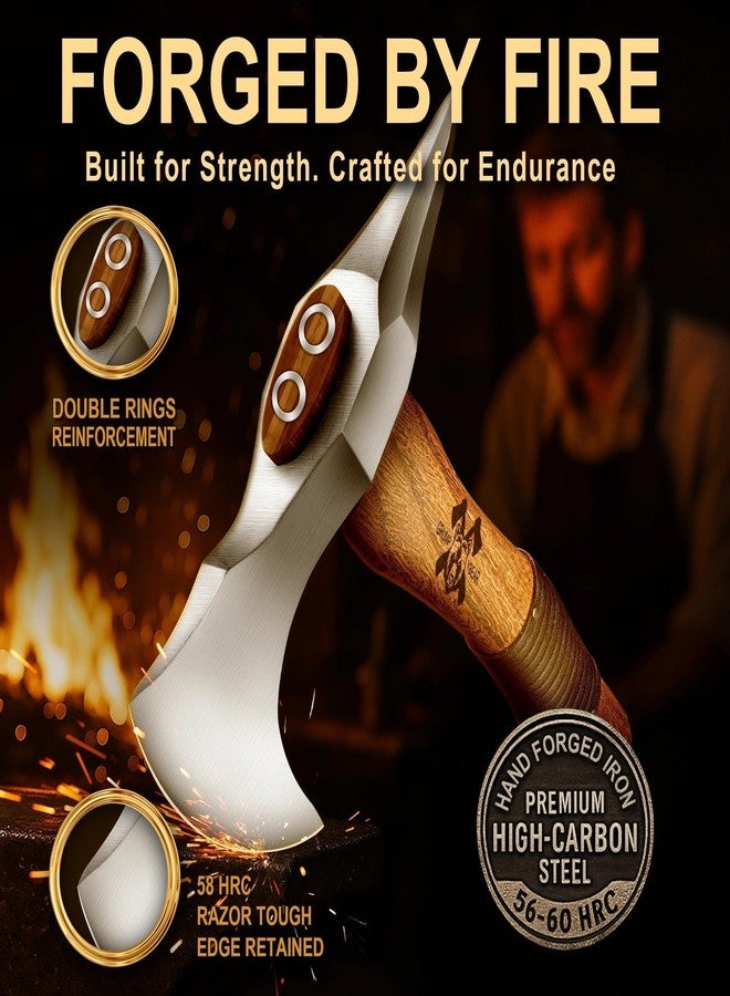 Grumpy Bear Camping Axe with Sheath (Natural Wood, Short) - Image 2