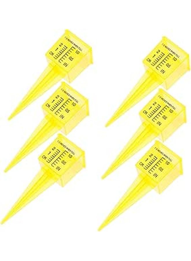 BESPORTBLE 6 Pack 1.5 Inch Rain Gauge Outdoor Water Measuring Tool for Garden Lawn Patio - Image 1