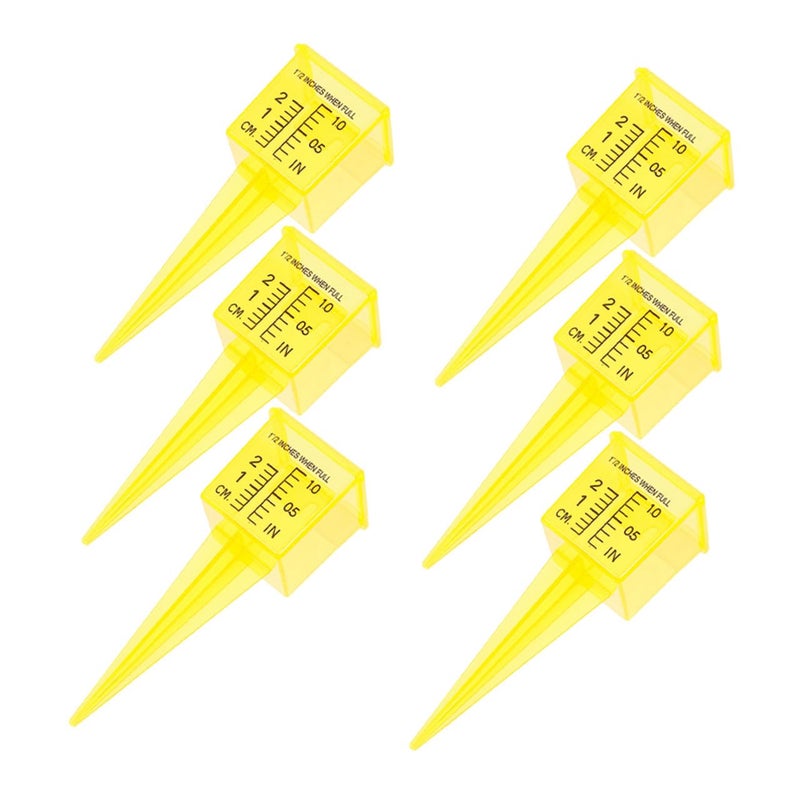 BESPORTBLE 6 Pack 1.5 Inch Rain Gauge Outdoor Water Measuring Tool for Garden Lawn Patio - Image 2
