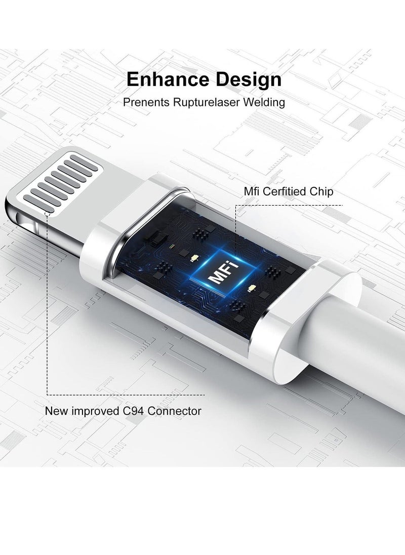 عام 3 Pack【 Apple MFi Certified 】 iPhone Charger 3ft, Lightning to USB Cable 3 Feet, Fast Apple Charging Cable Cord 3 Foot for iPhone 14 Pro Max/13 Pro Max - Image 2
