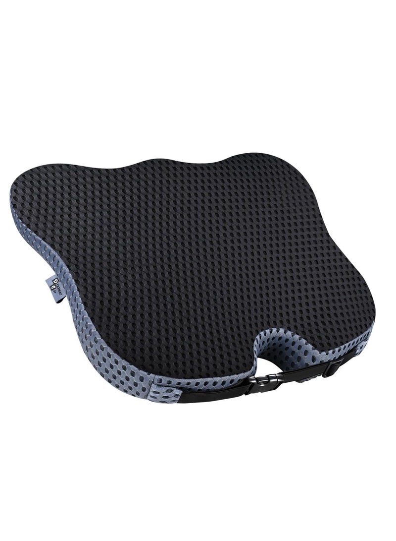 general Car Wedge Seat Cushion for Car Seat Driver/Passenger- Car Seat Cushions for Driving Improve Vision/Posture - Memory Foam Car Seat Cushion for Hip Pain (Mesh Cover,Black) - Image 1