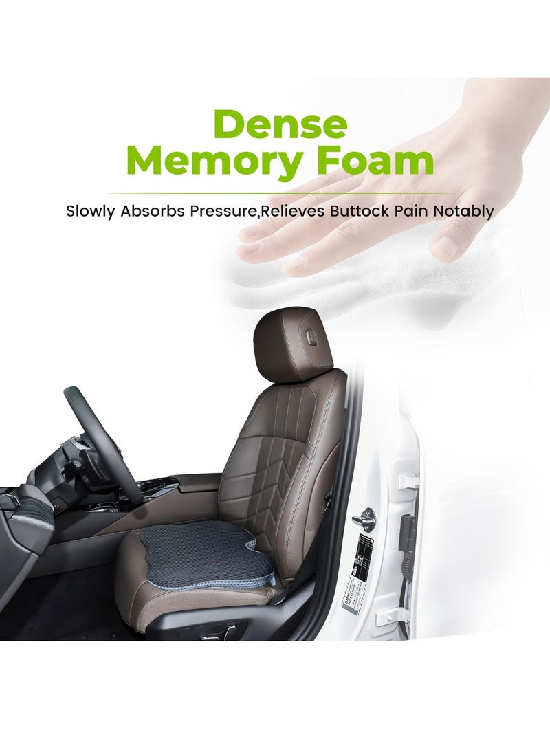 general Car Wedge Seat Cushion for Car Seat Driver/Passenger- Car Seat Cushions for Driving Improve Vision/Posture - Memory Foam Car Seat Cushion for Hip Pain (Mesh Cover,Black) - Image 3