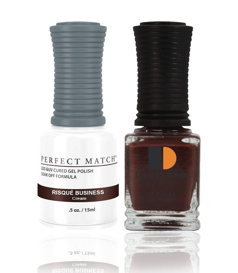 Lechat Perfect Match Gel Nail Polish 15ml Soak Off Long Lasting High Shine UV LED Gel Non Toxic Easy Application Wide Color Range for Manicure and Pedicure  Risqué Business PMS184