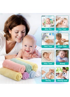 HOMEXCEL HOMEXCEL Baby Washcloths 50 Pack, Microfiber Coral Fleece Baby Bath Face Towel  - Image 3