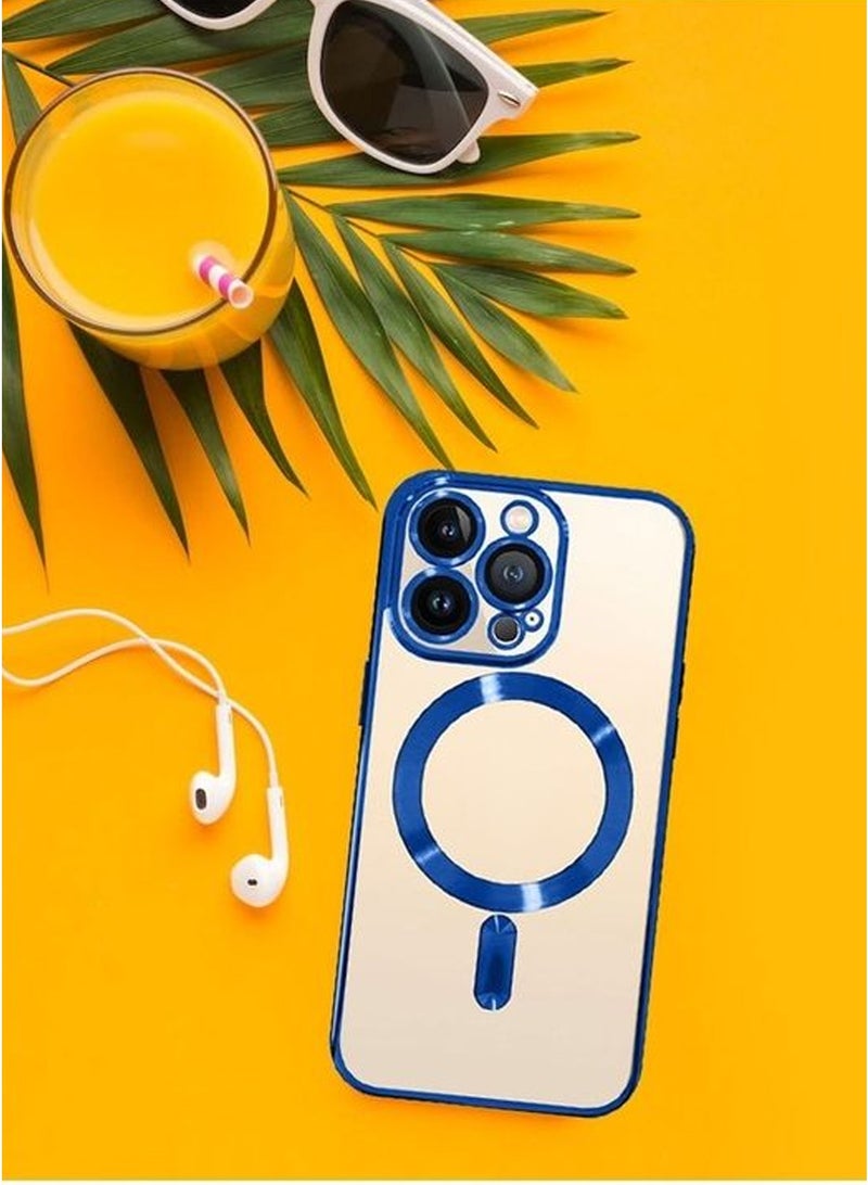 CATANES Electroplating Shockproof Case Cover for Apple iPhone 13 Pro Max - Blue - Image 5