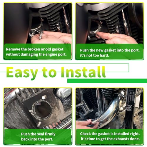 WEICHENGXIN Flange Install Pair Flanges Gaskets Kit for Harley Dyna FXD FXDWG FITS FLST FLT FXR FLST FXD XL Sportster 883 1200 Big Twin Softail Touring Bobber 200 Chopper 200 250 Bobber Customs - Image 5