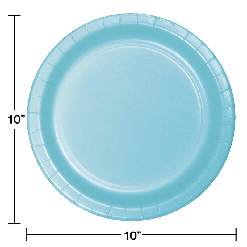 Creative Converting Touch of Color 24 Count Paper Banquet Plates, Pastel Blue - Image 2