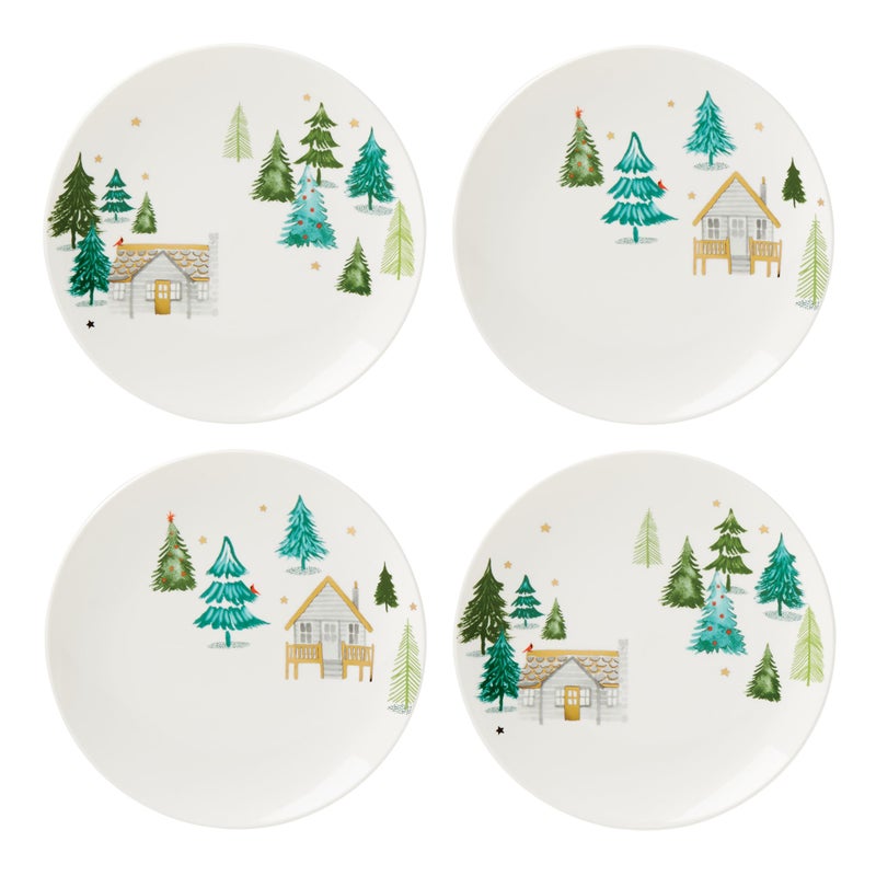 Lenox 890751 Balsam Lane 4-Piece Accent Plate Set, Christmas Drinkware, Holiday Hosting - Image 4