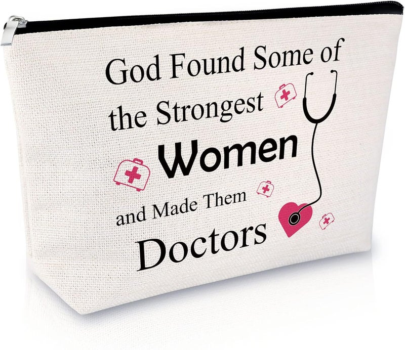 Doctor Gift for Women Makeup Bag Doctor Appreciation Gift Medical Student Graduation Gift Thank You Inspirational Gift for Future Doctor Cosmetic Bag Christmas Birthday Gift Travel Cosmetic Pouch