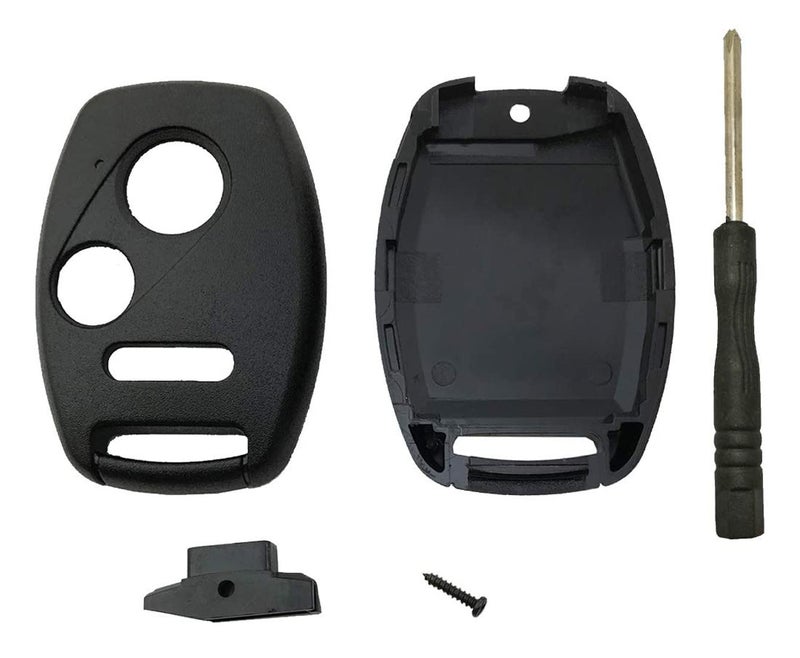 BTOZRF Key Fob Shell Case Fit for Honda Accord Crosstour Civic Odyssey CR-V CR-Z Fit Keyless Entry Remote Key Housing Replacement with Screwdriver (Black) - Image 5