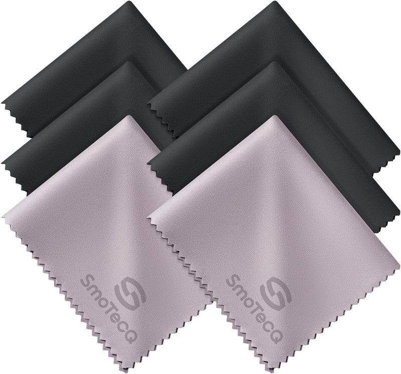 SmoTecQ 6 Pack Premium Microfiber Glasses Cleaning Cloths - Ultra Soft & Scratch Free - Image 1