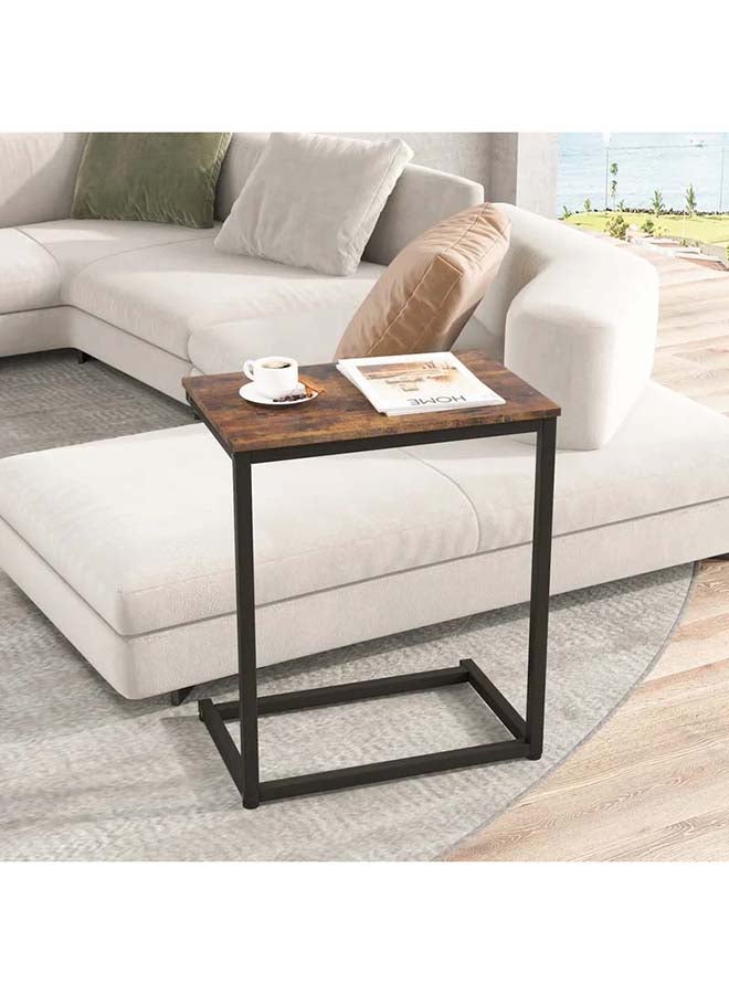 فينشي لصناعة الاثاث ترابيزه جانبية اسود مطلي الكتروستاتيك مقاوم للصدأ و سطح MDF - Image 1