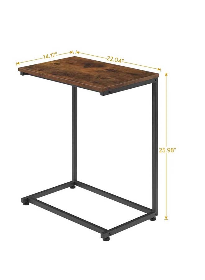 فينشي لصناعة الاثاث ترابيزه جانبية اسود مطلي الكتروستاتيك مقاوم للصدأ و سطح MDF - Image 2