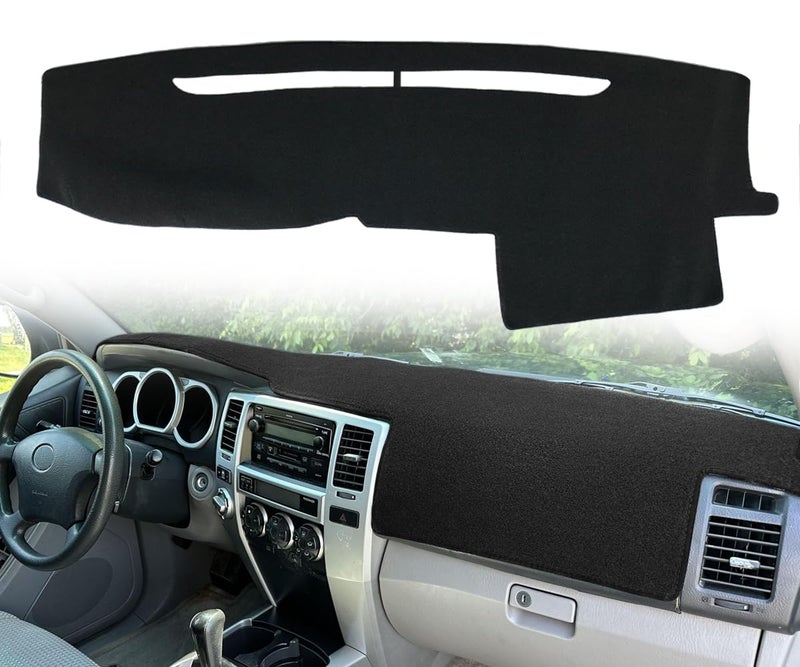Dashboard Cover Dash Cover Mat Pad Carpet Custom Fit for Toyota 4Runner 2003 2004 2005 2006 2007 2008 2009 Without Dash Speaker Black Y17