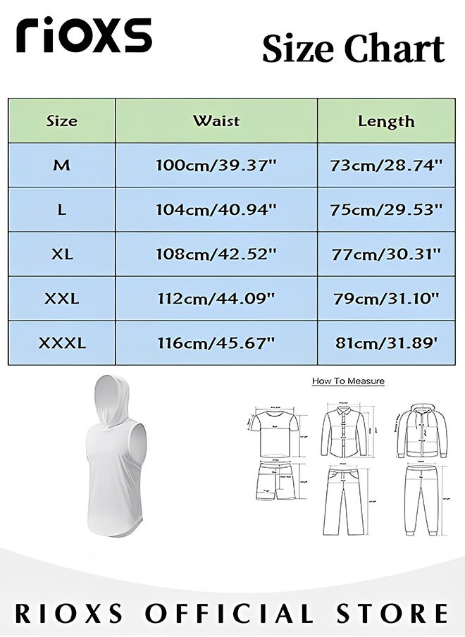 RIOXS - Men's Workout Muscle Shirts Sports Training Sleeveless Gym Shirts Fitness Bodybuilding Hooded Tank Tops - Image 1