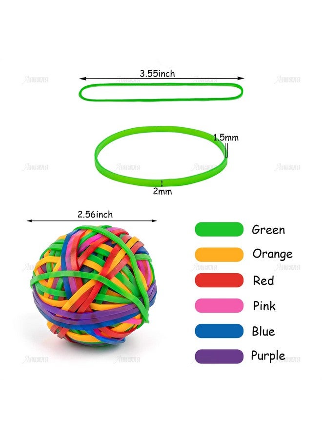 أوير , 2 بكرة من كرات الأربطة المطاطية المرنة، حوالي 400 قطعة من الأربطة المطاطية القابلة للتمدد بكميات كبيرة للحرف اليدوية والوثائق والأدوات المكتبية والمنزلية والتنظيم (ألوان متنوعة) - Image 2