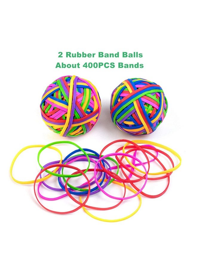 أوير , 2 بكرة من كرات الأربطة المطاطية المرنة، حوالي 400 قطعة من الأربطة المطاطية القابلة للتمدد بكميات كبيرة للحرف اليدوية والوثائق والأدوات المكتبية والمنزلية والتنظيم (ألوان متنوعة) - Image 3