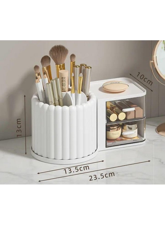 Bayleef Drawer cosmetic case Makeup Brush Holder Organizer 360 degree Rotating Pencil Pen Holder Cup Desk Accessories - Image 5