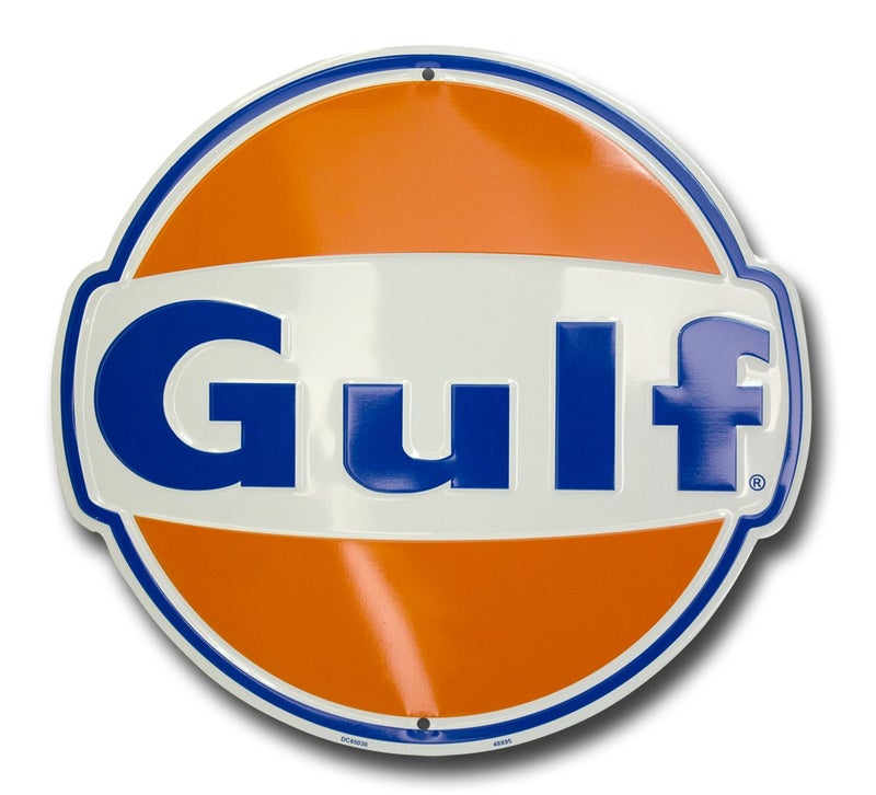 Hangtime Gulf Oil Nostalgia Sign Die Cut - Image 2