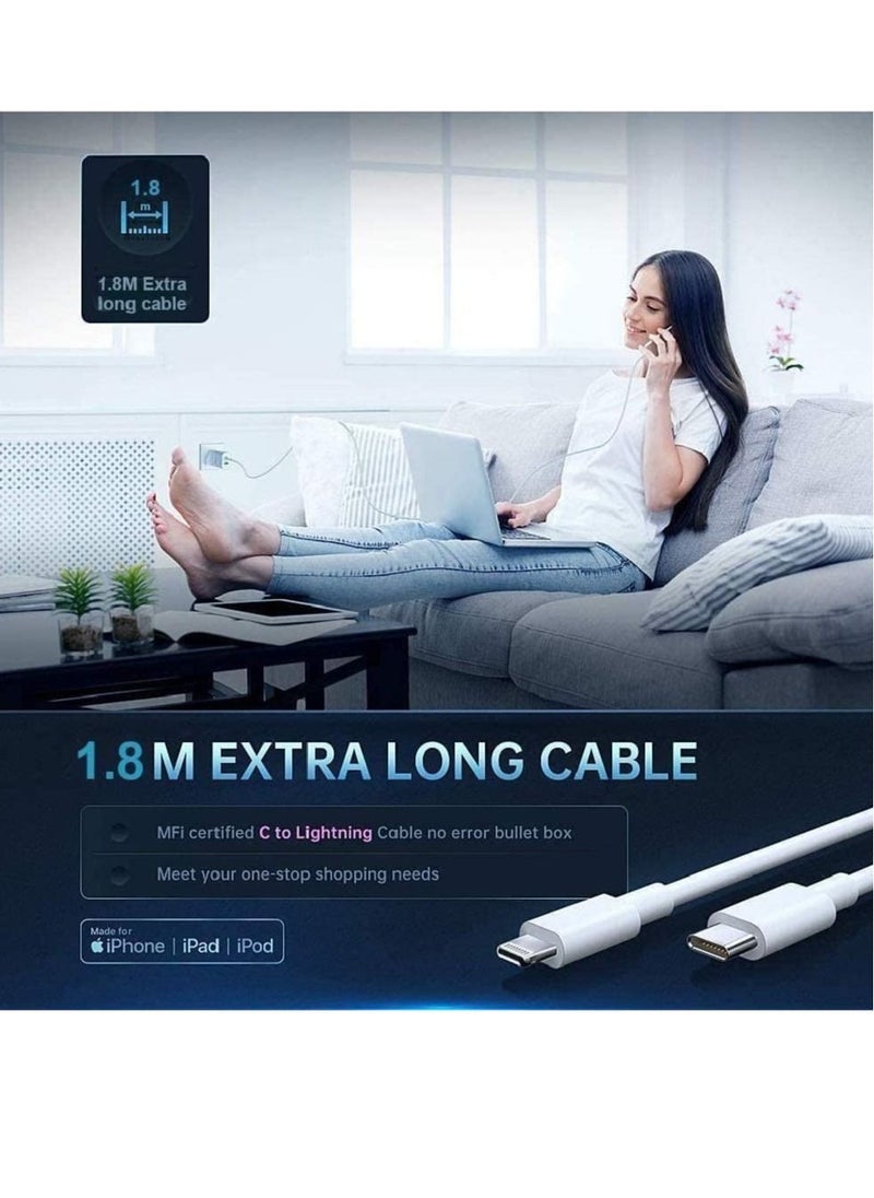 [Apple MFi Certified] USB-C to Lightning Cable 20W, Stuffcool 2 Pack 6.6FT Power Delivery Fast Charging Data Sync Type C PD Quick Charger Compatible with iPhone 12/12 Pro/11/XS/XR/X 8/iPad