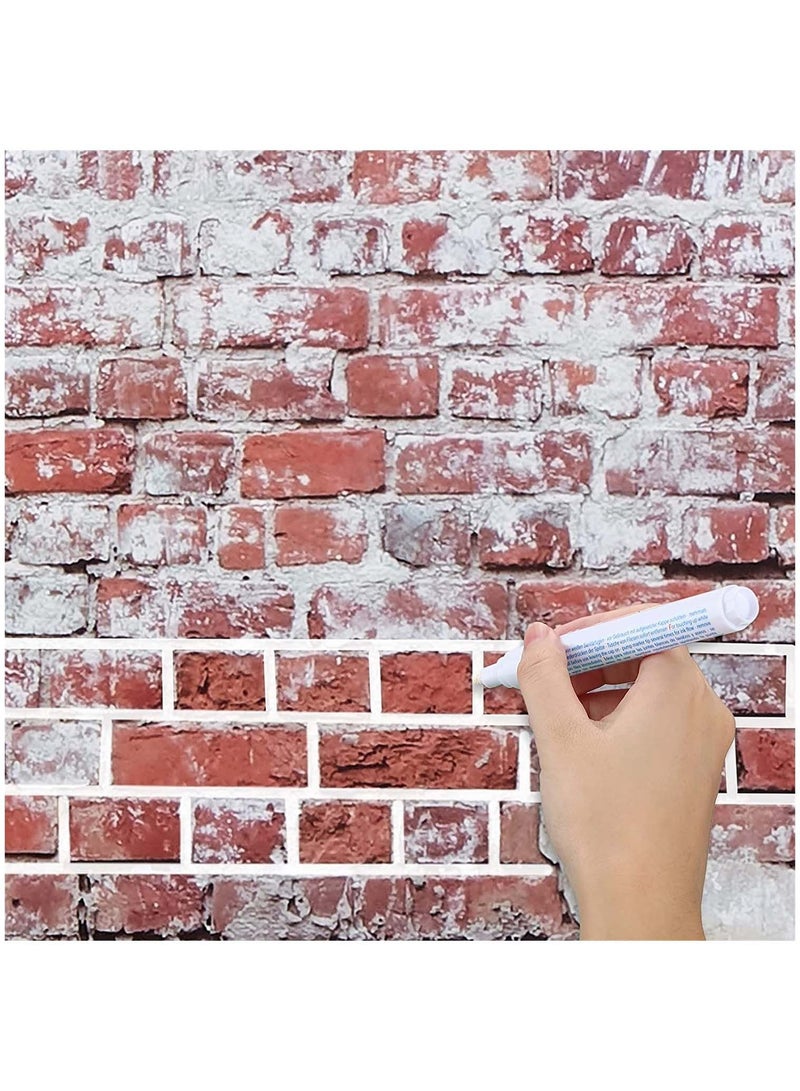 Flysea 6 قطع قلم بلاط استعادة الجص قلم إصلاح قلم تعبئة الجص لاستعادة جص بلاط الجدران والأرضيات والحمامات والمطبخ أبيض - Image 5