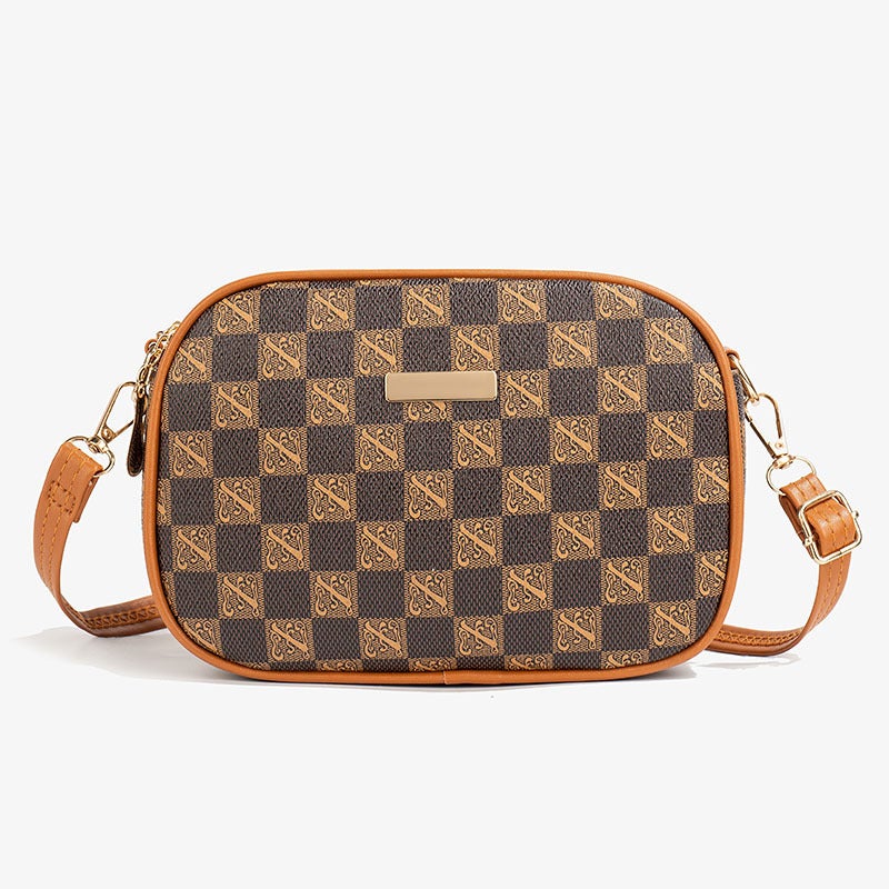 Trendy Retro Presbyopic Small Square Bag 2025Bags Fashionable And Versatile Women'S Bag Quilted Letter Crossbody Shoulder Mobile Phone Bag - Image 1