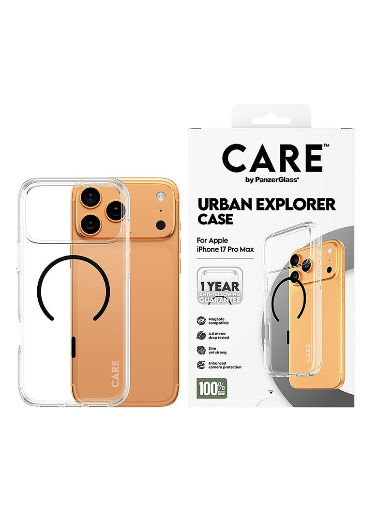 بانزرجلاس كفر حماية بانزر جلاس CARE فلاقشيب اربان اكسبلورر MagSafe ايفون 17 برو ماكس - شفاف - Image 1