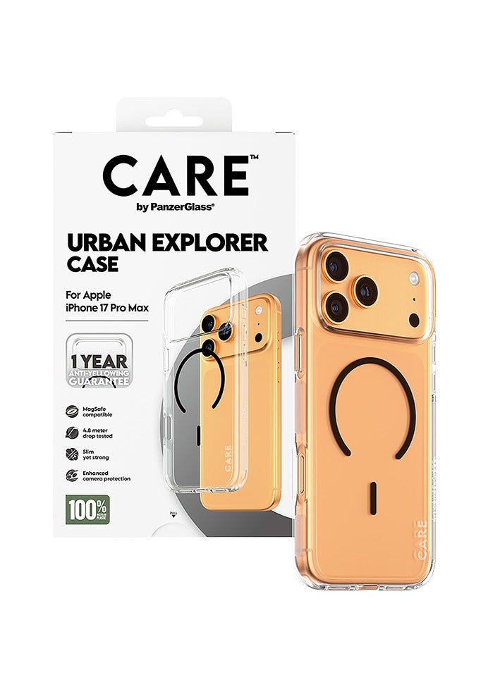 بانزرجلاس كفر حماية بانزر جلاس CARE فلاقشيب اربان اكسبلورر MagSafe ايفون 17 برو ماكس - شفاف - Image 2