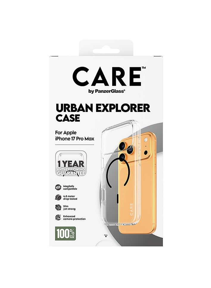 بانزرجلاس كفر حماية بانزر جلاس CARE فلاقشيب اربان اكسبلورر MagSafe ايفون 17 برو ماكس - شفاف - Image 4