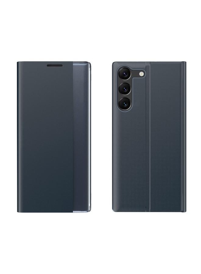 اس-توب جراب لهاتف Samsung Galaxy S24 5G، جراب هاتف من الجلد مع حامل قلاب من القماش ذو ملمس عادي - Image 1