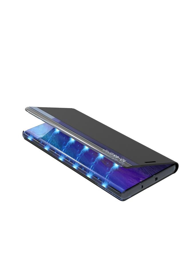 اس-توب جراب لهاتف Samsung Galaxy S24 5G، جراب هاتف من الجلد مع حامل قلاب من القماش ذو ملمس عادي - Image 4