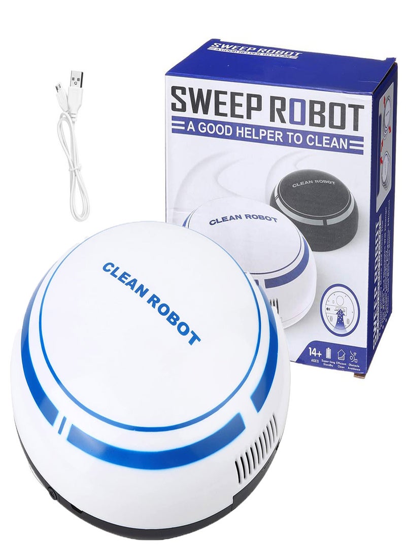 Excefore Robot Vacuum Cleaner Smart Automatic Floor Robot Slim Light Design Household USB Rechargeable for Clean Carpet Hardwood Floor and Pet Hair Mini Automatic Induction Vacuum - Image 1